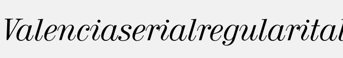 Valencia-Serial-Regular Italic DB